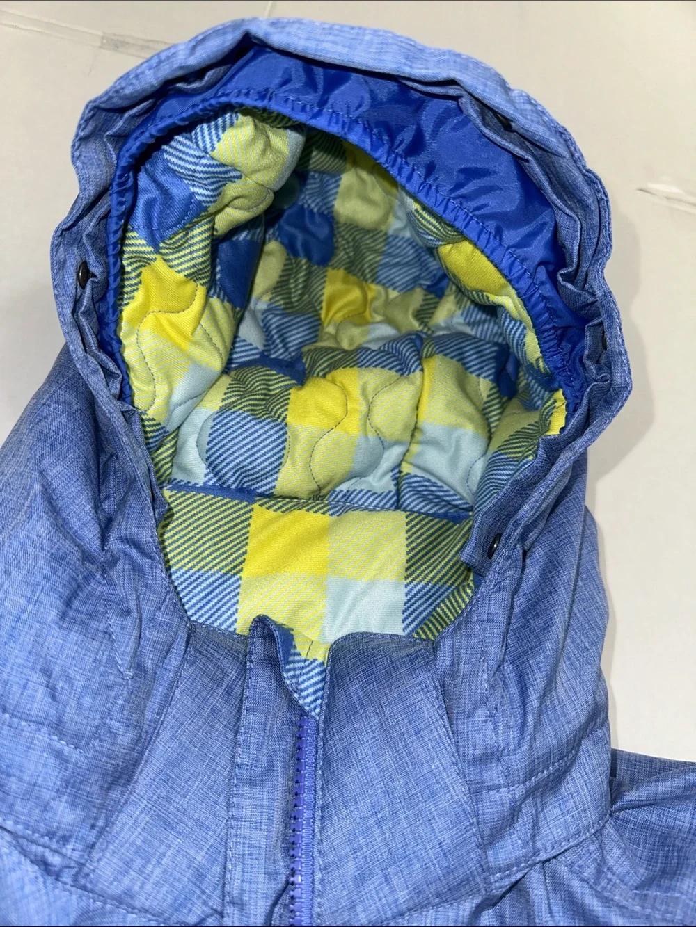 LL Bean Girls Puffer Jacket Blue Large 14/16